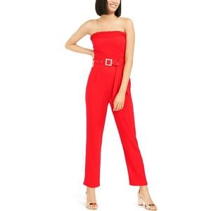 Anthropology FOXIEDOX (LARGE)  (NWT)   Duska Strapless Belted Jumpsuit
